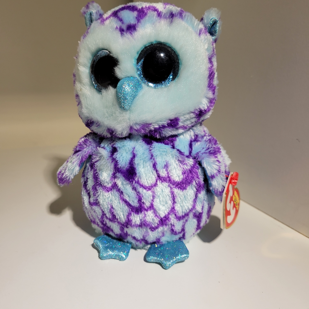 Ty Beanie Boos - OSCAR the Blue Owl  Toy